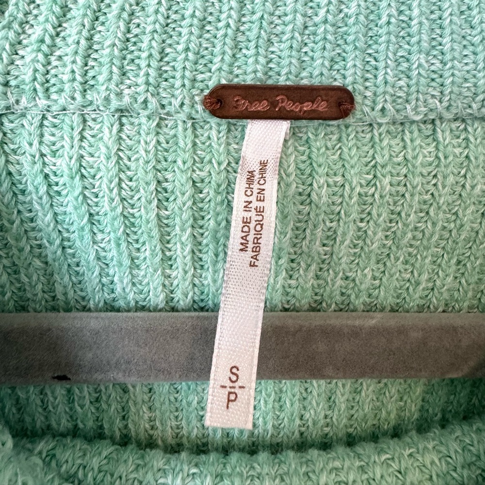 Free People Good Pullover Mockneck Sweater in Opaline Green - Size S - Picture 11 of 15